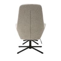 Nordic Home Khan fauteuil met voetensteun - off white