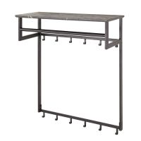 Fraaai Leonie kapstok roede 12 haaks - zwart bruin