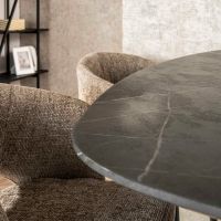 Fraaai Karla bartafel kruisframe deens ovaal - zwart/bruin