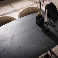 Fraaai Connie bartafel deens ovaal - zwart/bruin