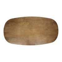 Fraaai Estes eettafel 180 cm ovale massief mango - zand