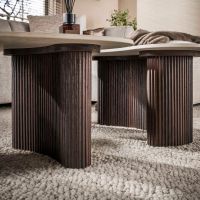 Fraaai Santana salontafel organisch set van 2 - 3D keramiek Taj Mahal