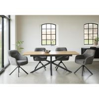 Marcie uitschuifbare eettafel 90x160-200 cm - naturel