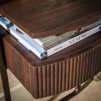 Fraaai Malcom nachtkastje 1 lade - 3D eiken donkerbruin