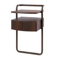 Fraaai Malcom nachtkastje 1 lade - 3D eiken donkerbruin