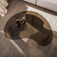 Fraaai Caruso salontafel organisch 130cm - brons glas