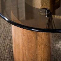 Fraaai Caruso salontafel organisch 130cm - brons glas