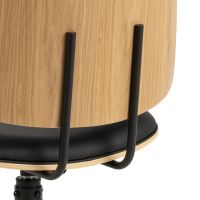 Nøra Yaro draaistoel | zwart metaal onderstel | PU leer - zwart