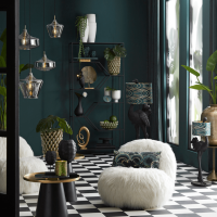 Solly hanglamp Ø30x30 cm antiek brons/smoke glas van het woonmerk Light&Living