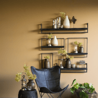 Maddison wandplank 80 cm zwart van het woonmerk Light & Living