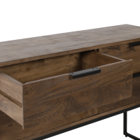 Meave sidetable 120x40x80 cm hout mat donkerbruin van het woonmerk Light&Living
