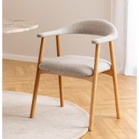 Nøra Lykke armstoel | naturel oak onderstel | stof Monza