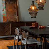 Dutchbone Class dressoir hoog MDF 45x180x80 cm bruin/goud