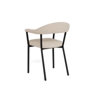 Nøra Lievy armstoel | zwart metaal onderstel | stof Apia - zand