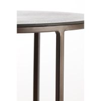 Talca bijzettafel set van 2 Ø41x46+Ø49x52 cm - donkerbruin