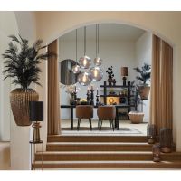 Sobrina zuil set van 2 - zwart agaat/antiek brons