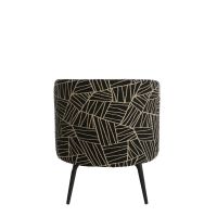 Light & Living Dieyda fauteuil - zwart/wit