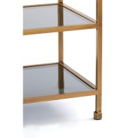 Aino sidetable - glas smoke/antiek brons