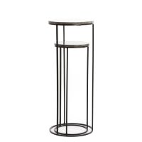 Laica zuil set van 2 - marmer bruin/zwart