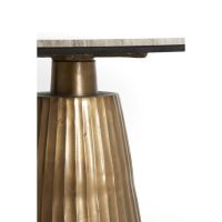 Rianne ronde eettafel Ø100 cm - marmer bruin/antiek brons