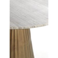 Rianne ronde eettafel Ø100 cm - marmer bruin/antiek brons