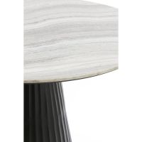 Rianne eettafel Ø100x75 cm - taupe/mat zwart