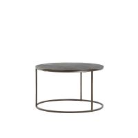 Talca salontafel set van 2 Ø61x37+Ø76x41 cm - donkerbruin