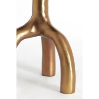 Mello ronde bijzettafel Ø40,5 cm - glans bruin brons/glas taupe