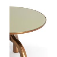 Mello salontafel Ø65 cm - glans bruin brons/glas taupe