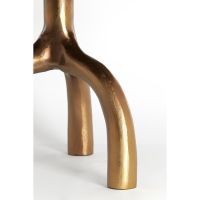 Mello salontafel Ø65 cm - glans bruin brons/glas taupe