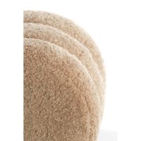 Light & Living Jobbi poef Ø40x45 cm - beige+mat zwart