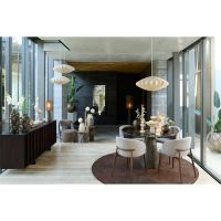 Arcola vloerkleed ø220 cm - donkerbruin