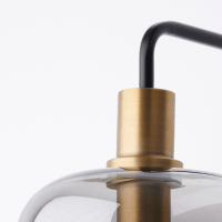 Lekar wandlamp 32x16x57 cm antiek brons/smoke glas van het woonmerk Light & Living