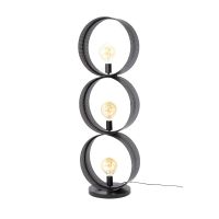 Guus vloerlamp 3L ring geperforeerd - charcoal