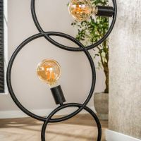 Hunter vloerlamp 3-lichts - artic zwart