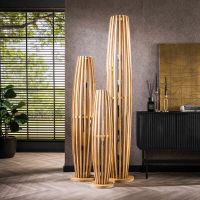 Stevie vloerlamp 3L orbit L - massief mango naturel