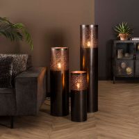 Odetta vloerlamp cilinder zwart nikkel ø25 x 90 cm van het woonmerk Fraaai