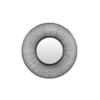 Samat spiegel Ø78x12 cm - zwart