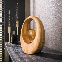 Rosa tafellamp 1L klein - massief mango naturel