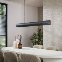 Dewi hanglamp 120 cm tube mesh - artic zwart