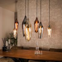 Fraaai Carmen hanglamp 4+3 cocoon mix glas - zwart | OUTLET B
