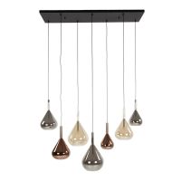 Fraaai Niccolò hanglamp 4+3 wings mix glas - zwart