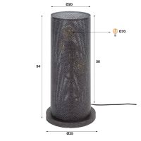 Marvin tafellamp 3L koker mesh