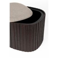 Dutchbone Bay opbergpoef laag - bruin