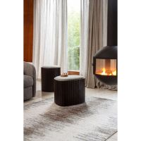 Dutchbone Bay opbergpoef hoog - bruin