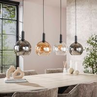 Bruno hanglamp tricolore 4-lichts - artic zwart