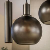 Fraaai Fredrick hanglamp 4+3-lichts - bruin melkglas