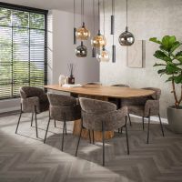 Fraaai Bruno hanglamp 5+4 lichts - zwart