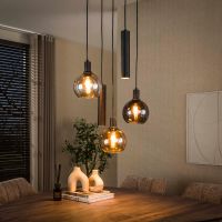 Fraaai Bruno hanglamp getrapt 5-lichts - zwart