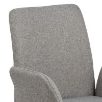 Nøra Waylor draaibare armstoel | zwart metaal onderstel | stof Malmo - lichtgrijs